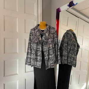 Black and white plus size vest